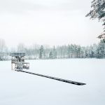 Talvinen maisemakuva missä laituri, arkkitehtuurivalokuvauskurssi Kuressaaressa – Tuomas Uusheimo