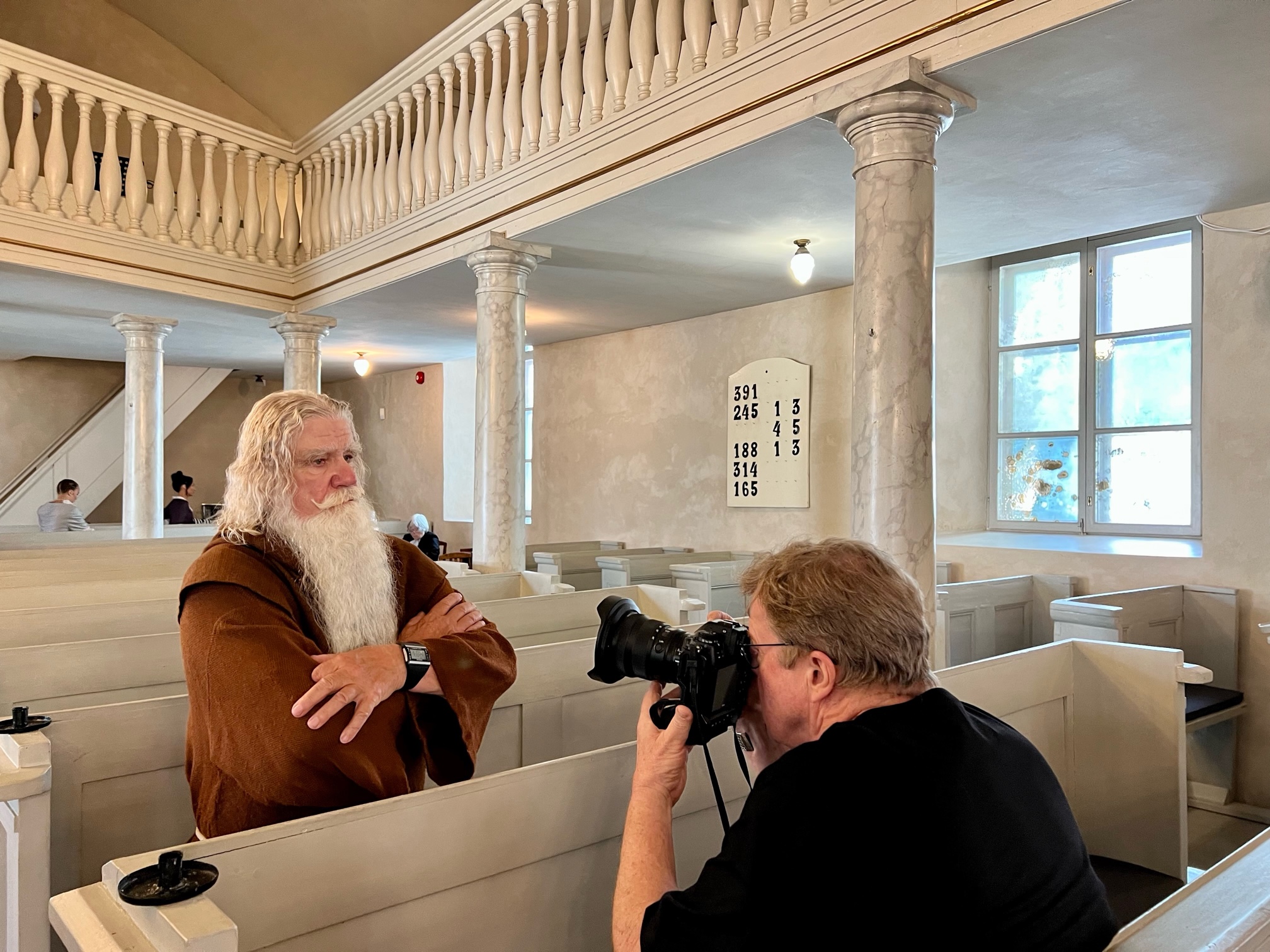 Photography Session in a Church at Joe McNally's Portrait Photography Workshop in Saaremaa, Estonia.