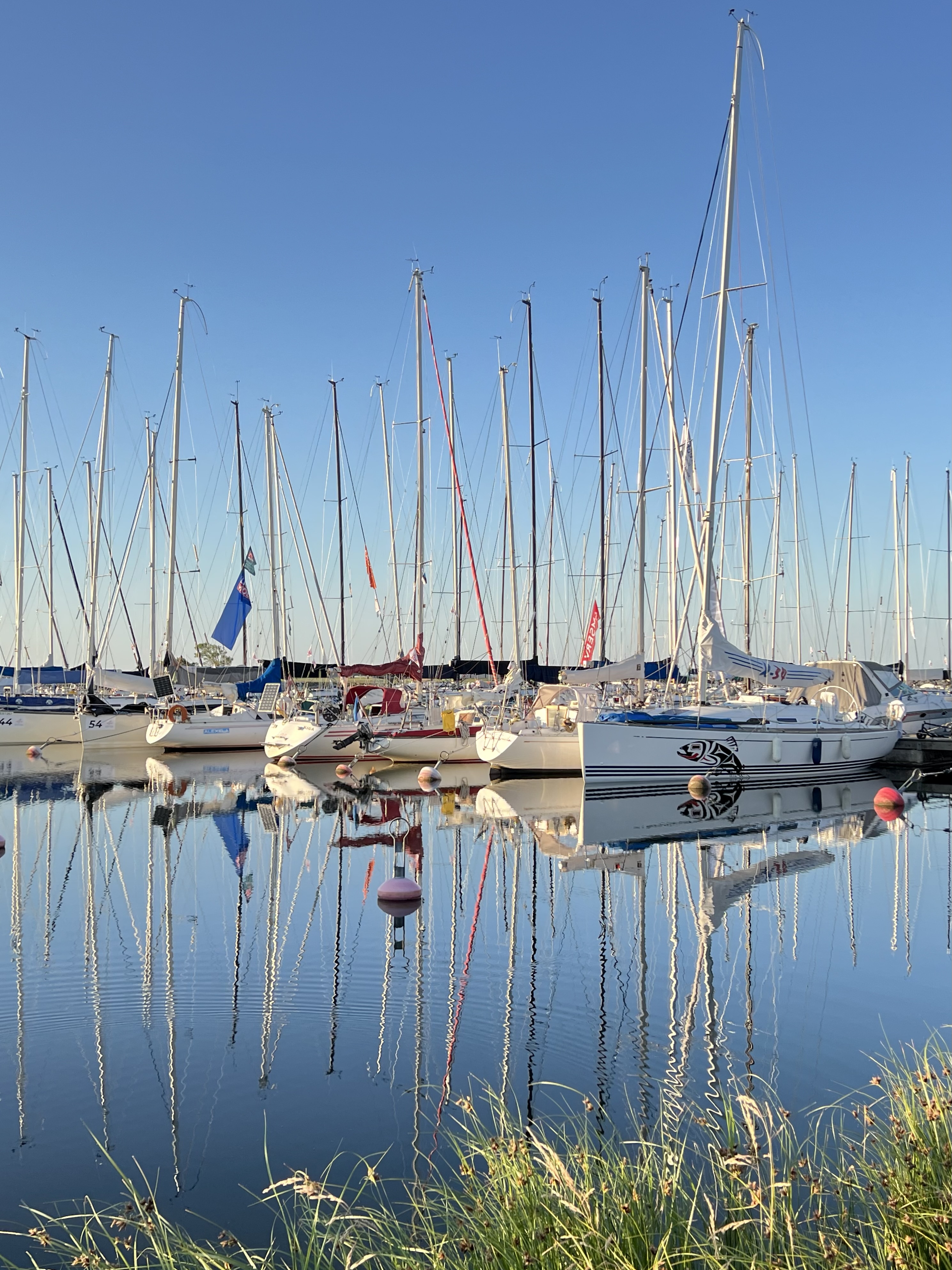Kuressaare City Harbor, with sailing boats, is a bustling place in Saaremaa during the summer season.